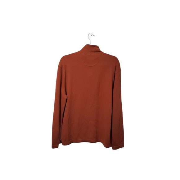 Joe Joseph Abboud Orange Partial Zip Mock Neck Sweater L - Picture 2 of 7